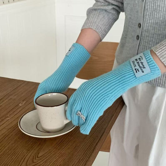 Fleece Winter Gloves with Touchscreen Function for Outdoor Use