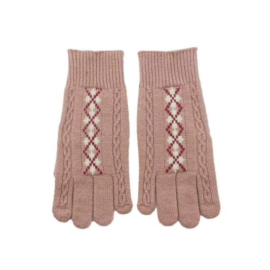 Wool Blend Winter Gloves with Windproof Design for Outdoor Wear