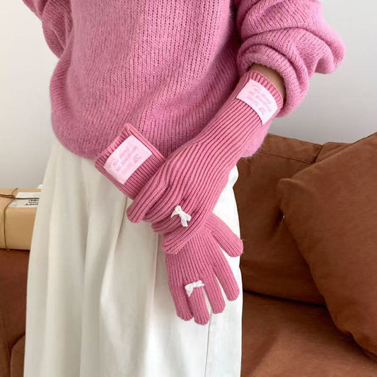 Fleece Winter Gloves with Touchscreen Function for Outdoor Use