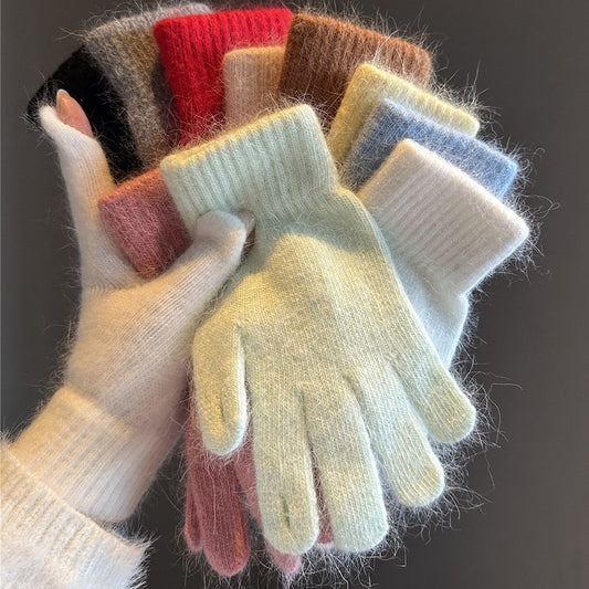 Fleece Winter Gloves with Windproof Design for Cold Weather Use